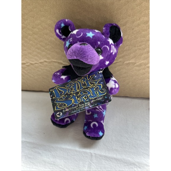 1998 Grateful Dead Beanie Bear Plush Toy Dark Star 7" Purple Steven Smith - Picture 1 of 5